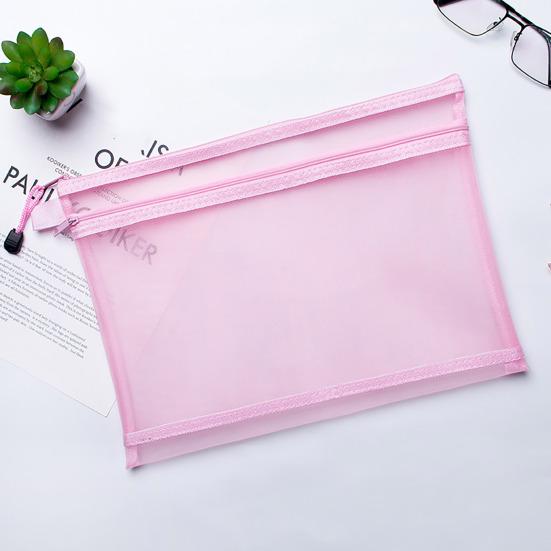 Держатель для хранения файлов с ремешком на молнии, портативная прозрачная сумка для хранения документов большой емкости, офисные принадлежности