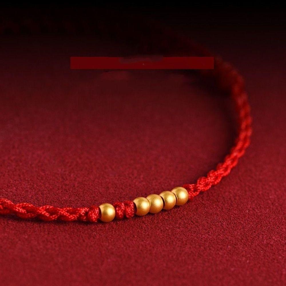 Charm Lucky Couple Bracelets Chinese Zodiac Year Red String Bracelet Gifts Beads Braided Rope