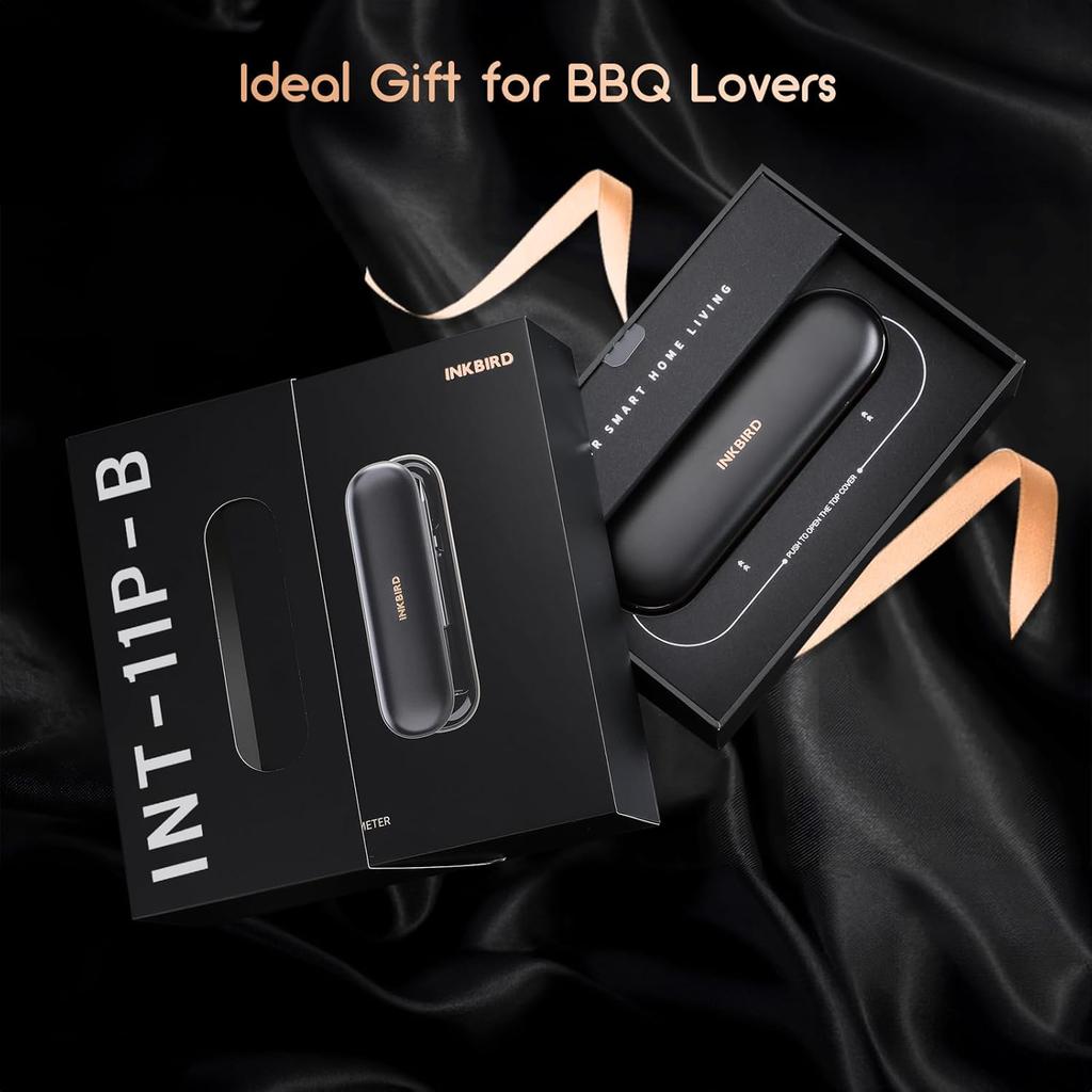 Беспроводной термометр для мяса INKBIRD INT-11P-B, Беспроводной Bluetooth-термометр для мяса для гриля и копчения, IP67 Водонепроницаемый умный щуп для мяса для гриля BBQ