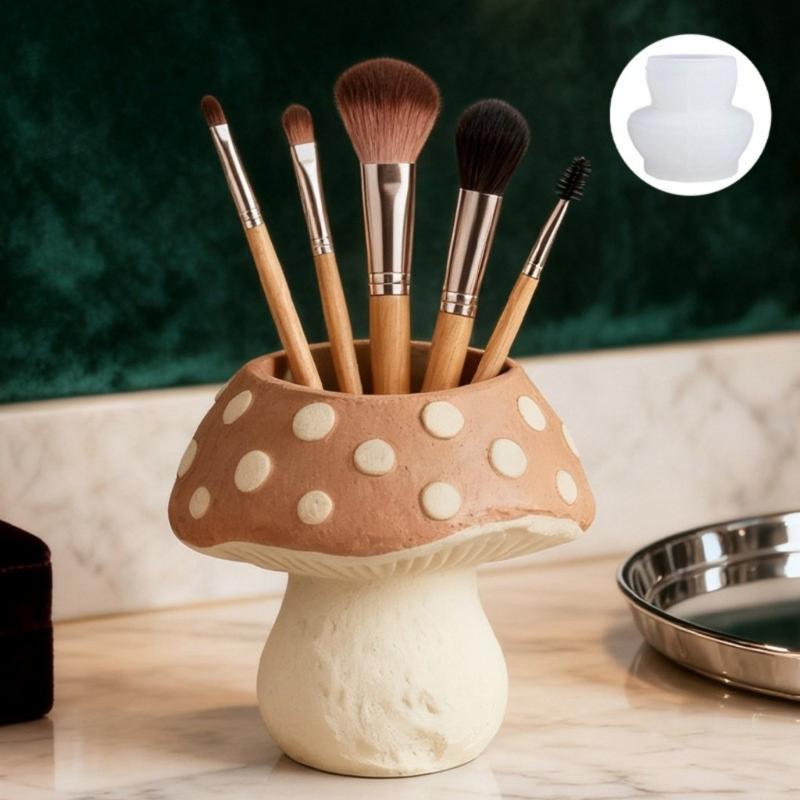 Гибкая силиконовая форма-горшок в форме гриба для Resin Art, литья бетона, цемента и декоративный контейнер для свечей