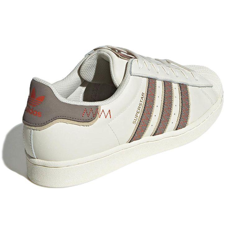 Adidas Originals Superstar Classic Sports Casual Sneakers Unisex Sneakers White Dark-Gray GX2165