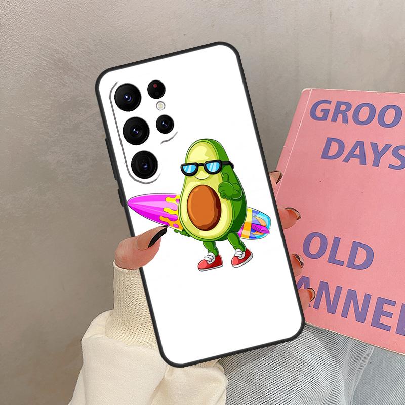 Милый чехол-авокадо для Samsung Galaxy S25 Ultra S20 S21 S22 S24 S23 Ultra S9 S10 Plus S25 FE Чехол Coque