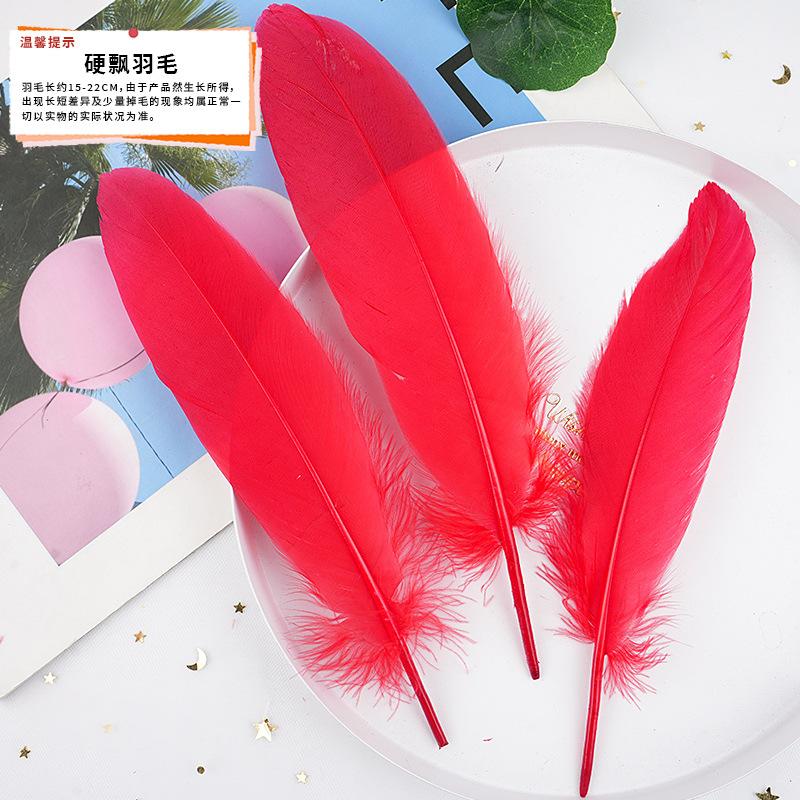 20Pcs57 Big Red Feather Diy Jewelry Accessories Clothing Handicrafts Decorative Materials