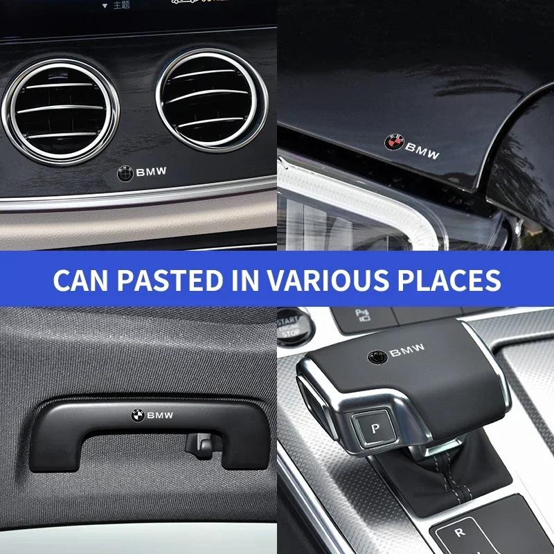 X4 X5 X6 Для автомобиля BMW Наклейка в салон Центральная консоль Наклейки Эмблема Значок Для BMW 50-летие Kith F30 F10 E90 E46 E60 E70 E39 E36 E87