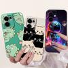 Для OPPO Reno13 F 4G 5G Reno13 Pro Милый Мультяшный Космический Кот Чехол для Телефона Reno 13F 13 13Pro Мягкий Силиконовый Ударопрочный Чехол