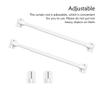 2 Pieces Curtain Rod Extendable Bracket Pole Without Drilling Household Hanging Rods with Hooks for Home Bathroom Hotel