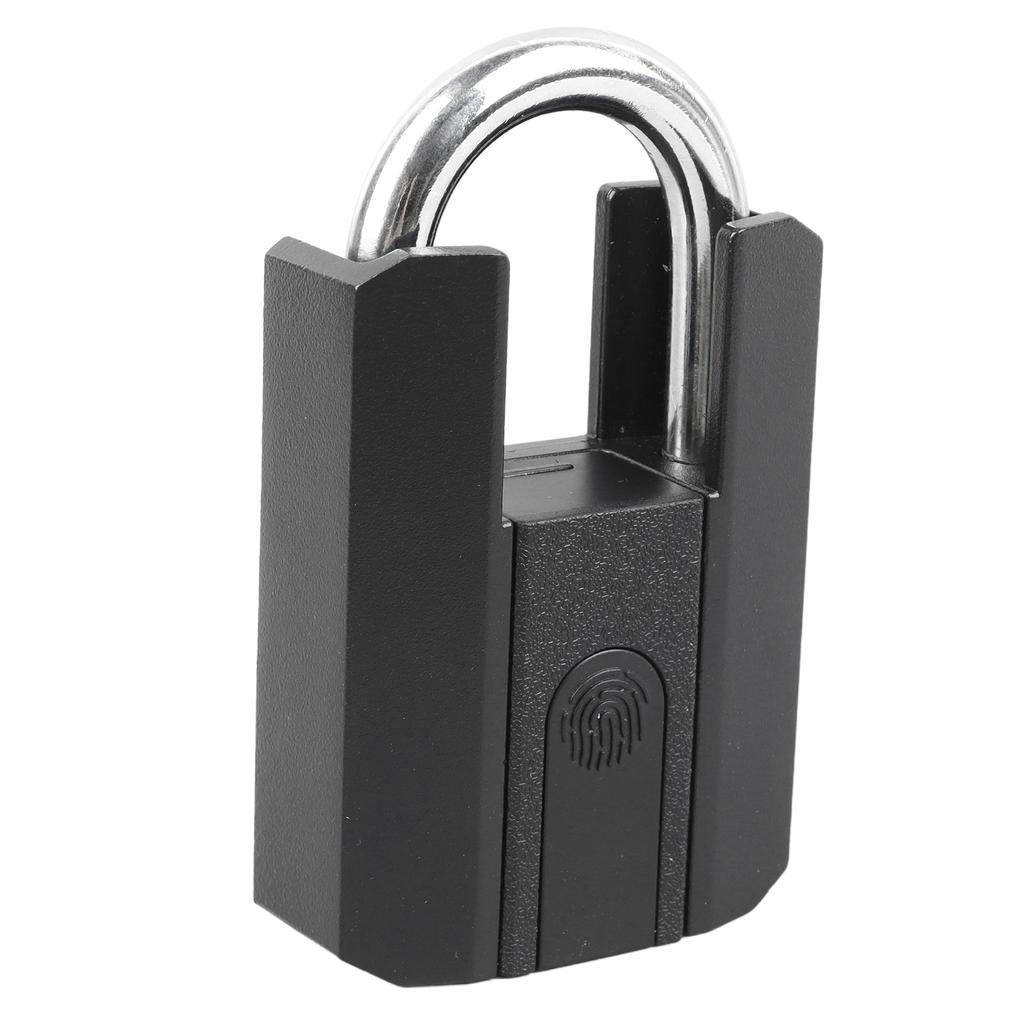 Замок с отпечатком пальца, противоугонный, Bluetooth, разблокировка телефона с 2 ключами, водонепроницаемый, черный для спортзала