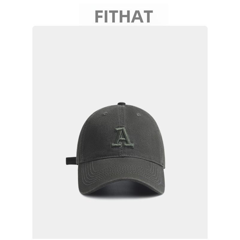 Корейская вышитая бейсболка 'A' - Мягкий верх, Лестная посадка, Универсальная унисекс кепка-утка в японском стиле, Модный бренд.