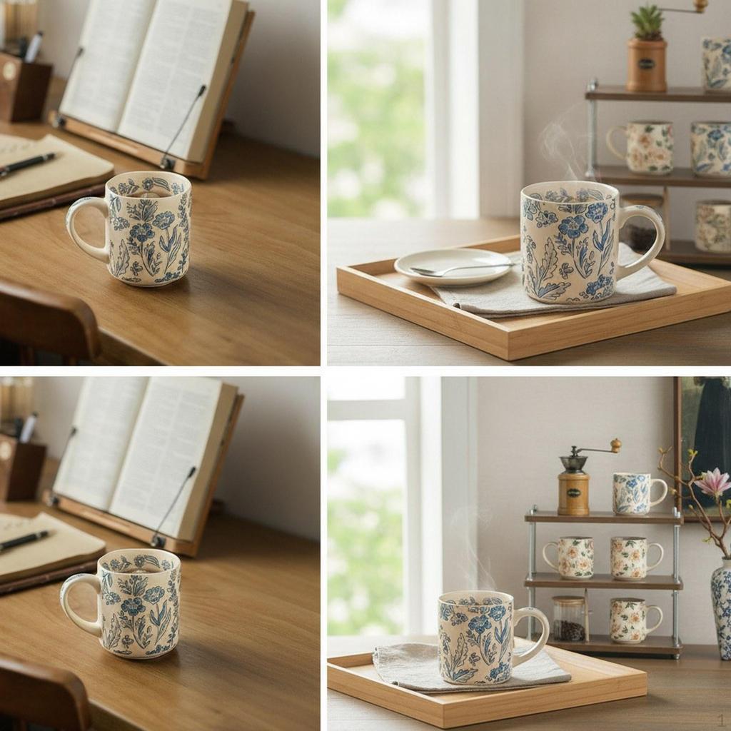 Cup 500ml Ceramic Coffee Mug Drinking Tea with Ergonomic Handle And Matte Finish for