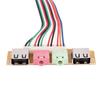 2 порта USB 2.0 Передняя панель корпуса ПК Компьютерные USB-аудио разъемы Порт USB-удлинитель для настольного ПК Плата расширения материнской платы