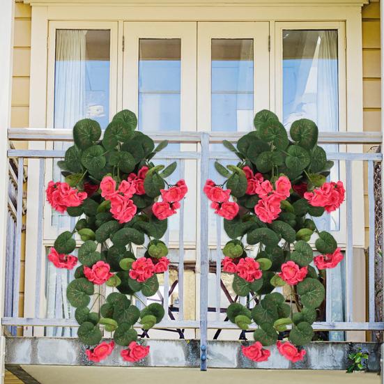 Подвесная искусственная Malus Spectabilis 11 веток Устойчивый к УФ-лучам Реалистичный искусственный цветок Свадебная вечеринка В помещении На открытом воздухе Сад Настенный декор Искусственный цветок