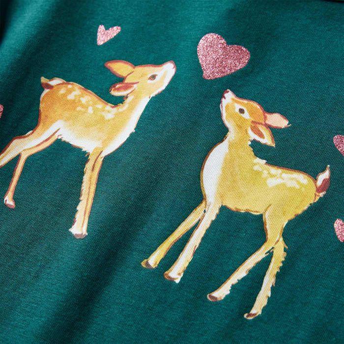 Детская футболка с длинным рукавом темно-зеленого цвета 92/104/116/128/140