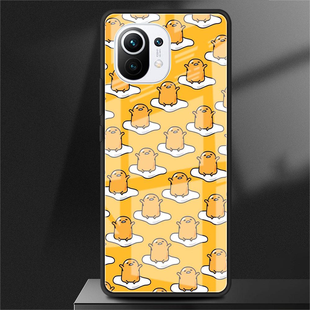 Стеклянный чехол для Xiaomi Poco X3 NFC 11 Lite 11T F3 M3 для Redmi Note 11 10 9 8 Pro 10S 9S 9A 9C, чехол для телефона Gudetama