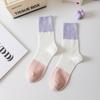 Women's Summer Thin Fashion New Cloth Label Embroidery Tube Cotton Socks