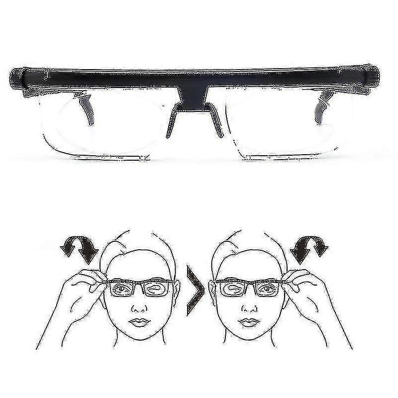 Adjustable Glasses Dial Vision Variable Focus Eyewear Distance Reading (2pcs)