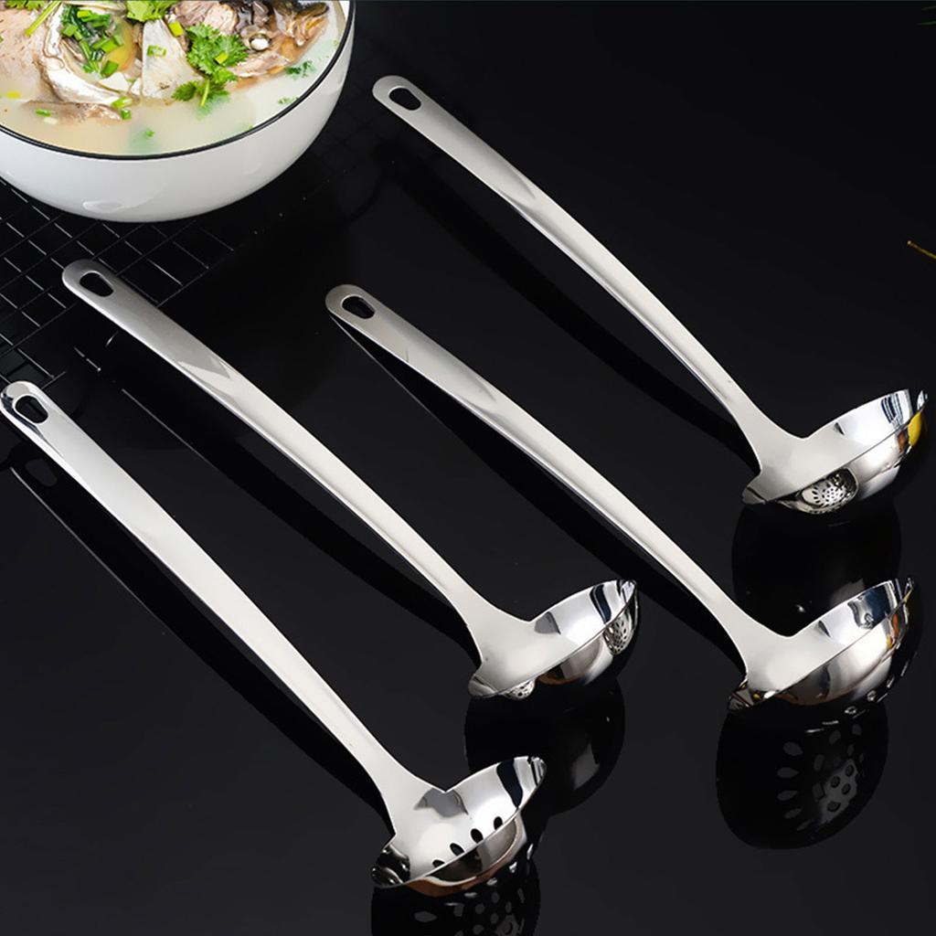 Sturdy Soup Ladle Reliable Utensil Multi Purpose Soup Spoon and Strainer Set Long Handle Soup Shell Soup Leakage