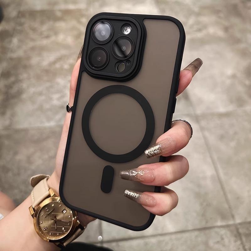 Black Transparent Magsafe Magnetic Case For iPhone 17 16 15 14 13 12 11 Pro Max Wireless Charging Acrylic Hard Protect Cover