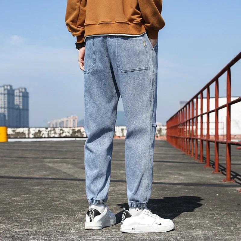 Large Size Jeans Men's Autumn and Winter Loose Plus Fat Plus Size Trendy Tooling Men's Pants