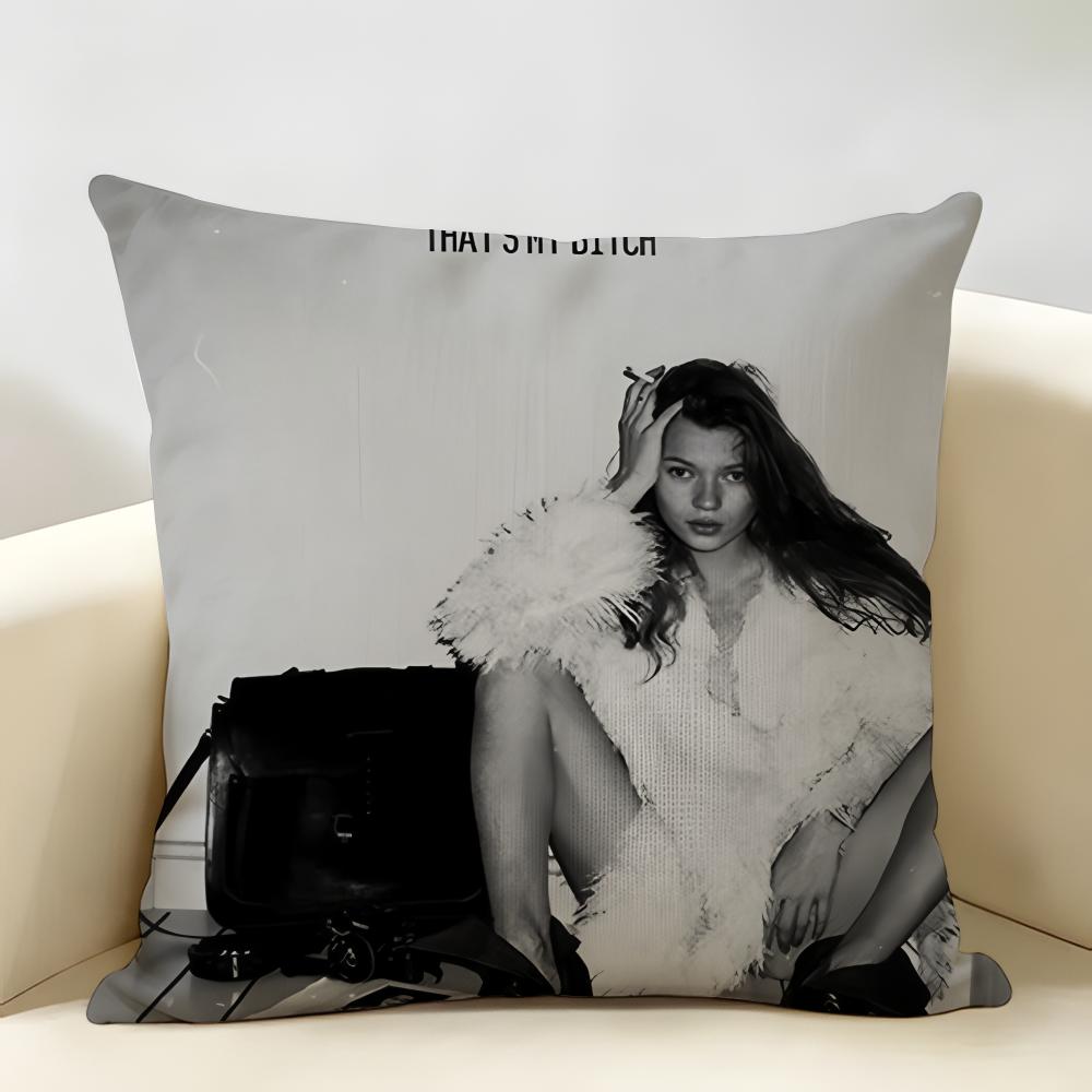 Model KKate MMoss Cushion Cover Natural Linen Organic Fabric DoubleSided Printing Room Sofa Decor Pillow Case