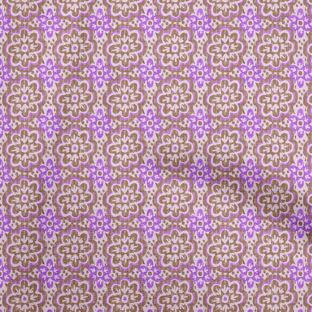 oneOone Cotton Flex Fuschia Pink Fabric Asian Block Craft Projects Decor Fabric Printed By The Yard 40 Inch