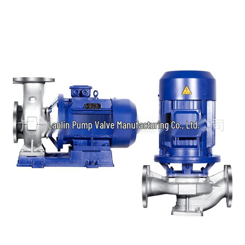 Horizontal Stainless Steel IHW80-250 Pipeline Centrifugal Pump, 22kW, for High-Temperature Hot/Cold Water Circulation and Boosting