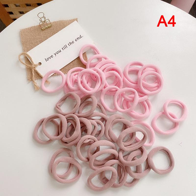 50 шт./набор женские и девочки 4 см 2 см цветные нейлоновые эластичные резинки для волос держатели для хвоста