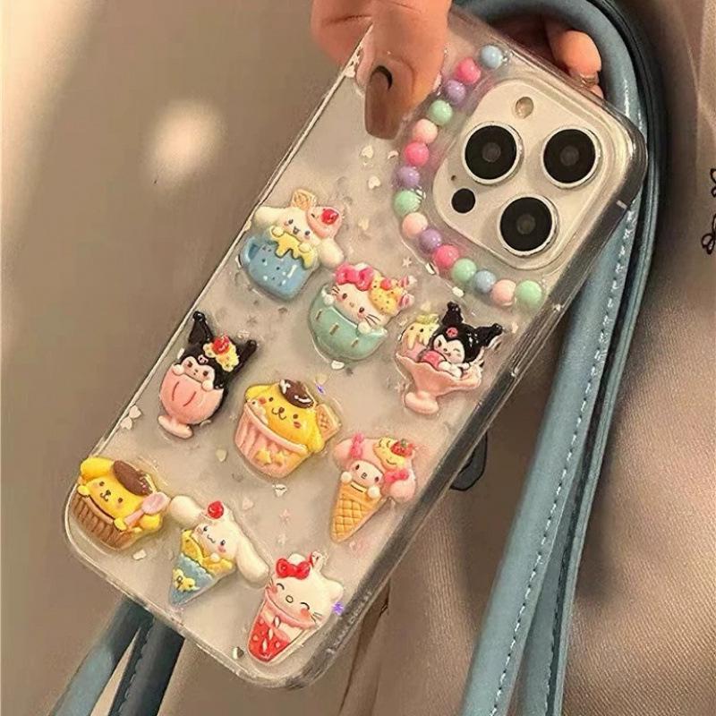 Чехол для iPhone 15 Pro Max/14 Pro/13 Pro Max с мультяшным мороженым Sanrio