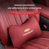 tnfmx4 Ice Silk Car Seat Headrest Waist Cushion Neck Pillow For Chevrolet Cruze Sonic Silverado Corvette Camaro Suburban Trailblazer