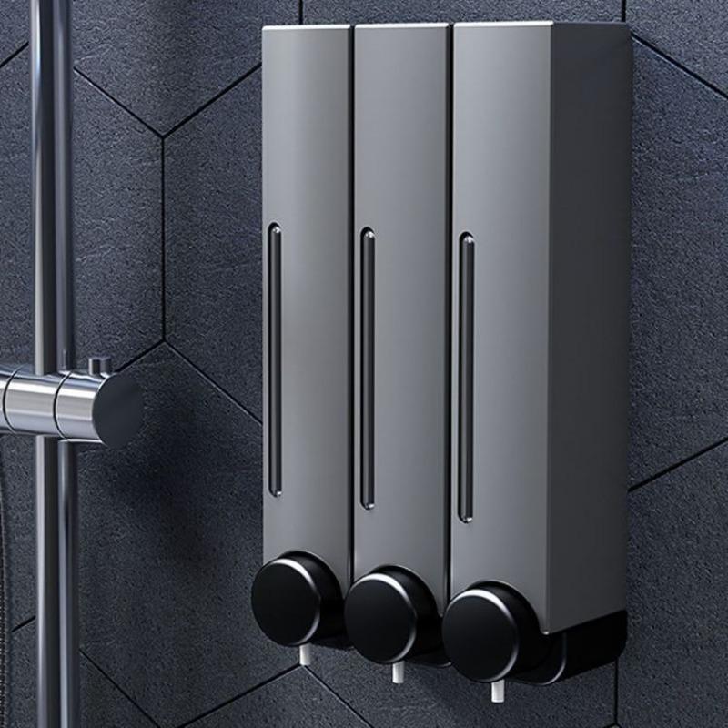 Wall Mounted Soap Dispenser Manual Press Soap Box Hand Sanitizer Bottle Large Capacity Shampoo Shower Gel Bottles Container