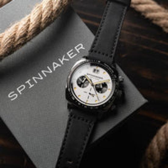 Мужские кварцевые часы Spinnaker Hal SP-5068-07, водонепроницаемость 10 ATM, минеральное стекло, белый циферблат