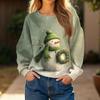 Women's Fashion Casual Gradient Christmas Print Pullover Sports Long-Sleeve Top