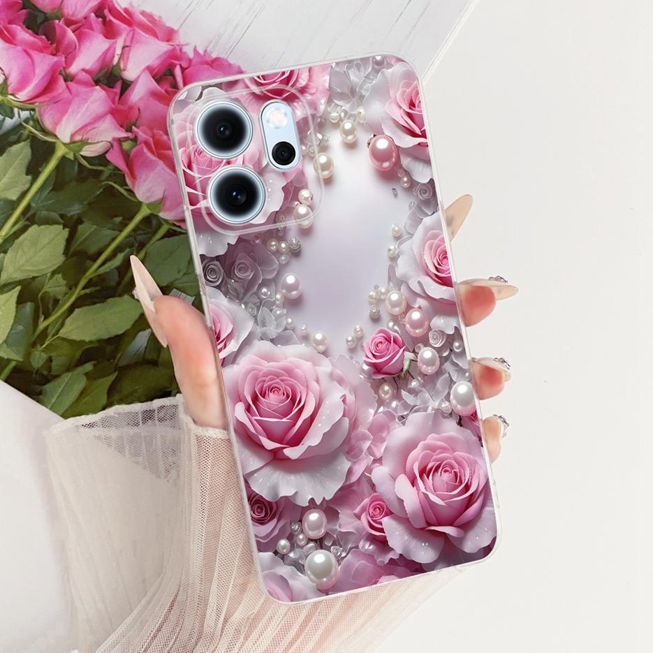 Чехол для Oppo Reno 14 Pro Чехол Reno14 F 5G с рисунком из разноцветных цветов Мягкий тонкий чехол для телефона Для Oppo Reno 14F Reno14 FS Pro Fundas