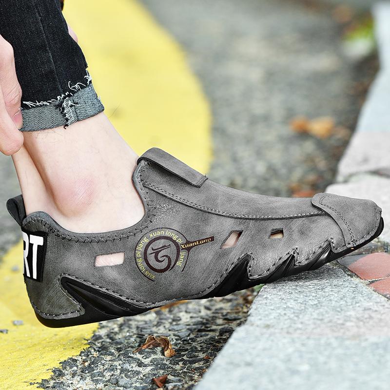 Новые летние мужские повседневные туфли из мягкой кожи, роскошные модные мягкие лоферы, мокасины, дышащая нескользящая обувь для вождения, большой размер