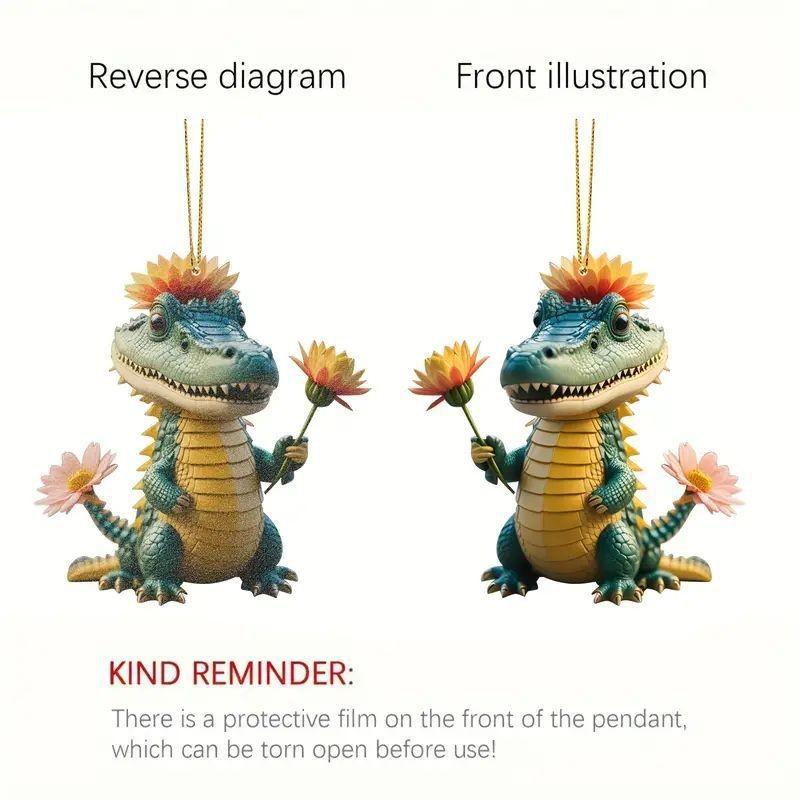 Очаровательное Рождественское Мультяшное Украшение-Подвеска Дракон Для Автомобиля И Праздничные Акценты Дома