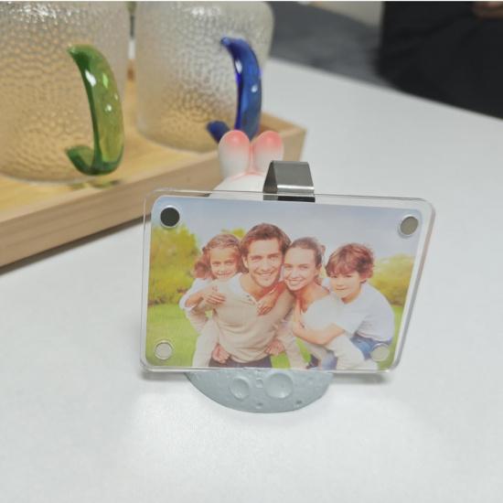 4 Pack Car Sun Visor Photo Holder, Acrylic Magnetic Personalized Photo Holder car Picture Frame, Photo Car Visor Clip, Personalized Car Accessories