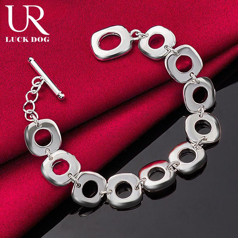 Классическая квадратная цепочка из стерлингового серебра 925 пробы, модные свадебные украшения