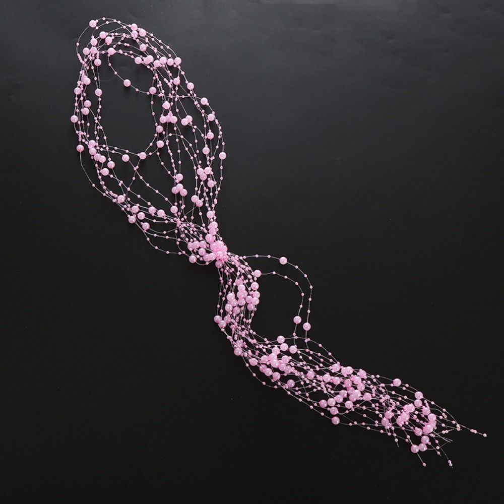 Imitation Pearl Beaded Tassel Wreath Multi-Layer Women Daily Hair Wear Wedding