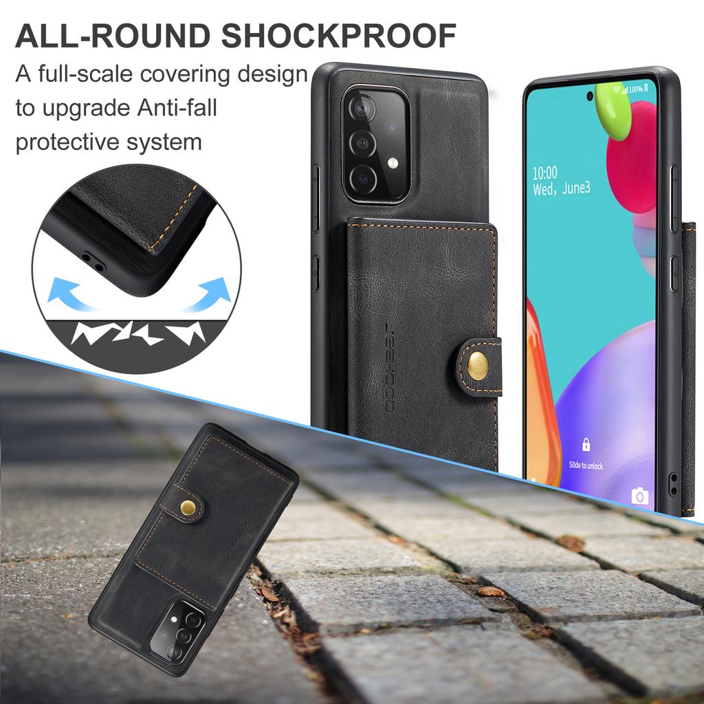 For Samsung Galaxy A33 5G Case Magnetic Detachabl Leather Back Cover Card Holder Pocket