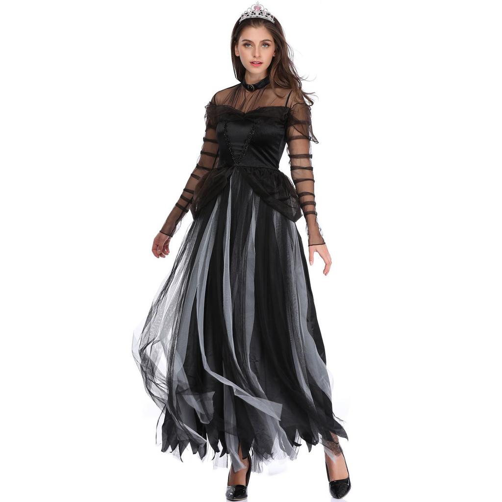 M-XL Plus Zombie Ghost Bride, костюм на Хэллоуин COS Hell Princess Dress, сценический костюм