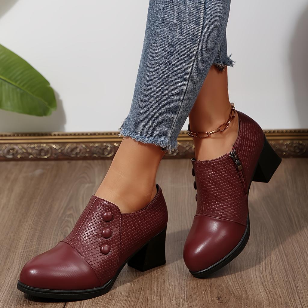 Весна 2025 Новые туфли-лодочки на толстом каблуке с острым носком женские туфли на высоком каблуке