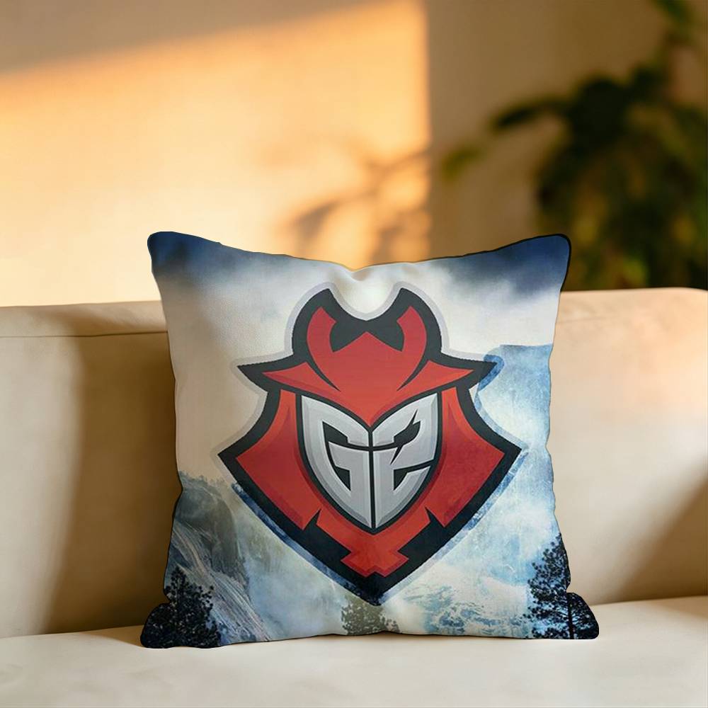 The Game CS Team G Square DoubleSided printed Pillow Case Bedroom Bedside Pillow Sofa Cushion Cover