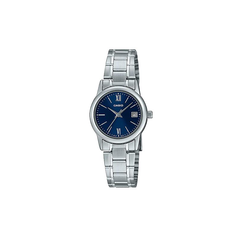 Casio CASIOSTANDARD series simple business small round watch casual versatile small dial date display waterproof quartz movement LTP-V002D-2B3