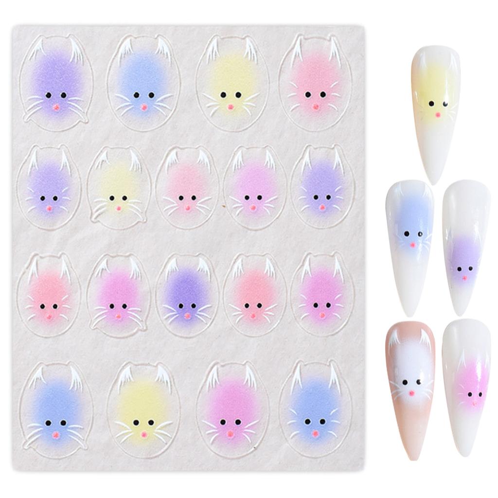 Наклейки для ногтей с кошками для дизайна ногтей 3D наклейки для ногтей с кошками для дизайна ногтей Наклейки для ногтей с кошками Поставка украшений для дизайна ногтей