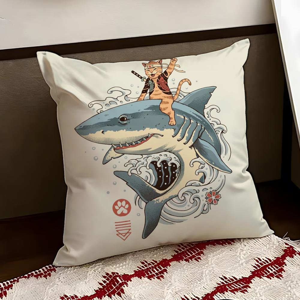 Japanese Style Cat Cushion Cover Reversible Soft Durable Pillow Cover Home  Car MultiScene Use for Daily Comfort