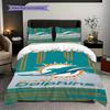 Dolphins Leap Turquoise Waters Three-piece set(1 * duvet cover + 2 * pillowcase, without core)Christmas birthday gift Soft and comfortable