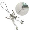 Trendy Anime Keyring Phone Chain Charm Trendy Phone Strap Chain Accessory Cosplay Keyring with Butterfly Bell Pendant