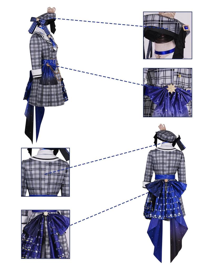 [Kamizu Ryohin] Hoshimachi Suisei Cosplay with Wig Vtuber Cosplay Costume Adult Costume Cultural Festival Event Live2D Costume Stage Clothes
