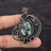 Seraphinite Pendant Copper Wire Wrapped Pendant Gemstone Handmade Pendant Wire Wrapped Jewelry Stylish Pendant Gift For Her Copper Jewelry