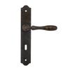 BRISTOL OLD-FINISHED door handle with key plate 72mm