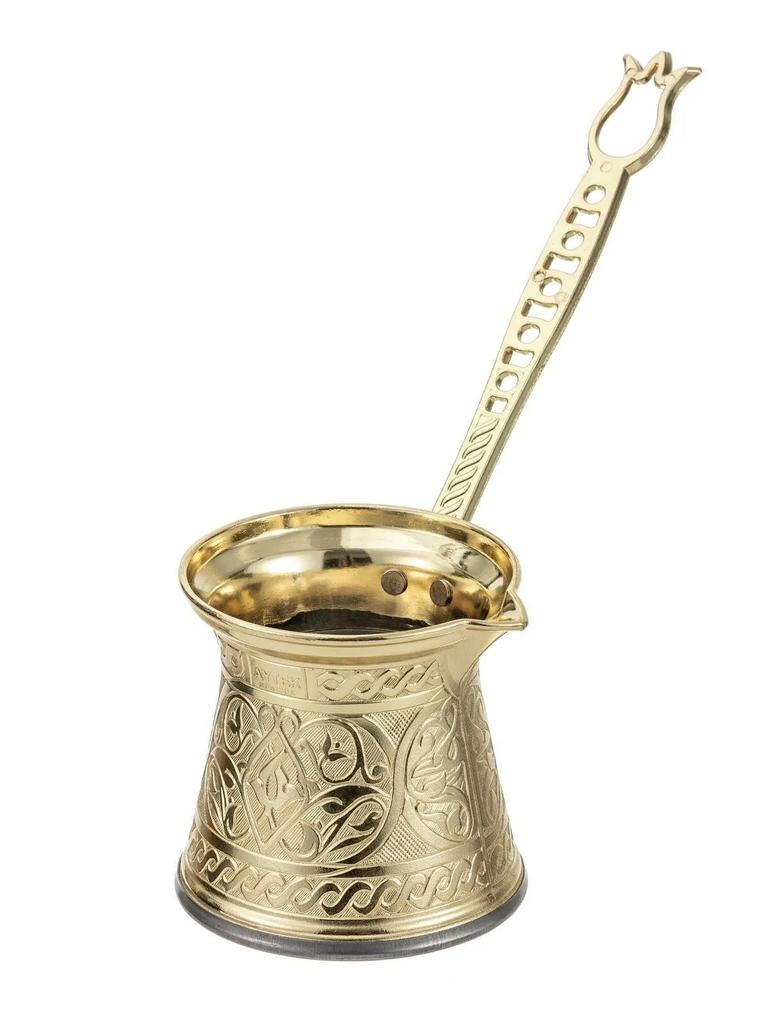 Медный кофейник в турецком стиле на 6 человек, декоративный дизайн кофейника, индукционная плита, совместимая с кофеваркой